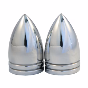 All American Billet Windshield Wiper Post Covers, Bullet, Large